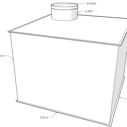 plastová nádrž, žumpa ZSN 6m3 špecifikácia