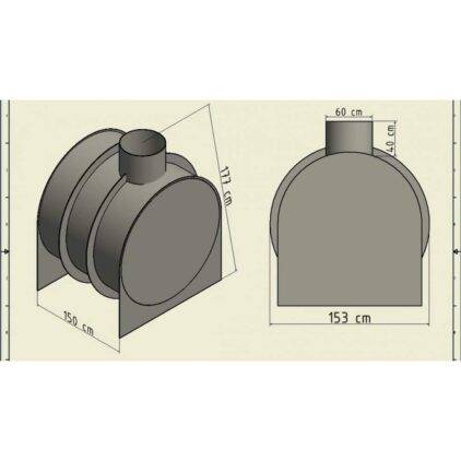 ležatá plastová nádrž ZSN 2m3 špecifikácia