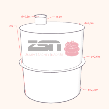 valcová stojatá nádrž ZSN 8,6m3 špecifikácia
