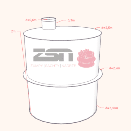 valcová stojatá nádrž ZSN 9,3m3 špecifikácia