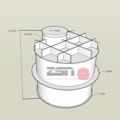 vodomerná šachta ZSN 150x150cm špecifikácia