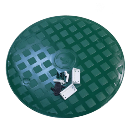 zelený uzamykateľný poklop