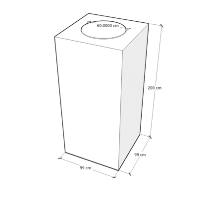 volne stojaca nadrz s objemom 2000l