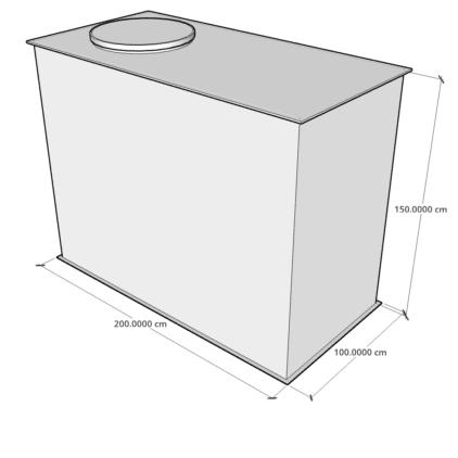 výkres nádrže 3m3